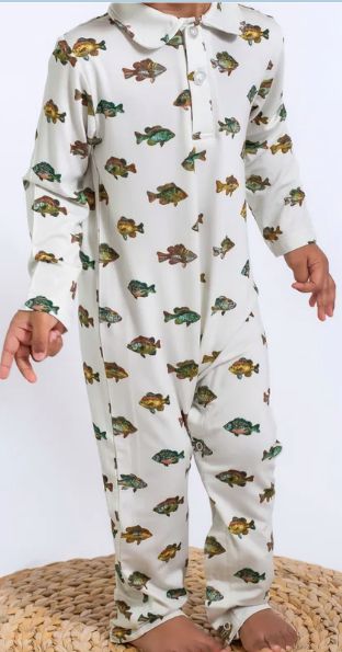 Lake Fish Polo Romper