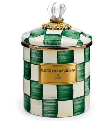 Emerald Check Small Canister