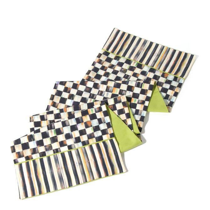 Courtly Check &amp; Stripe Table Runner