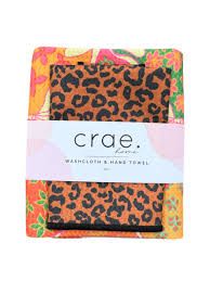 Crae. Double Sided Hand Towel &amp; Washcloth Set