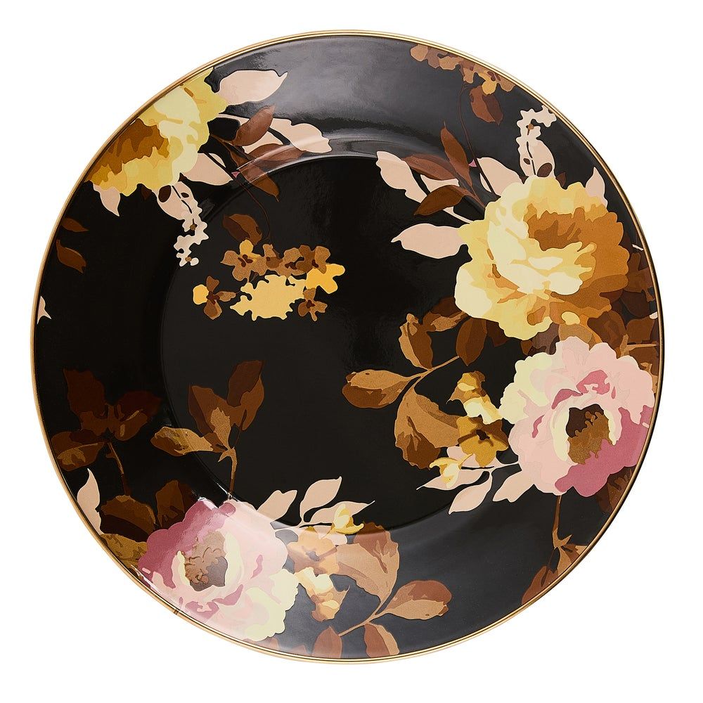 Wild Rose Brown Dinner Plate