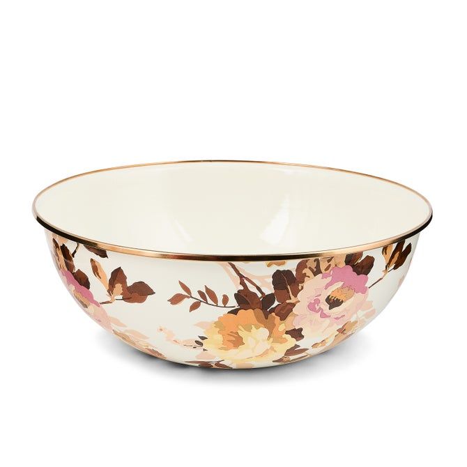 Wild Rose White Extra Large Everyday Bowl