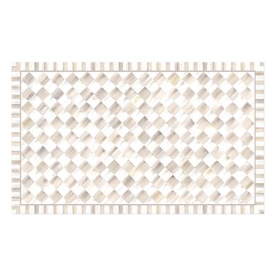 Mocha Check Floor Mat