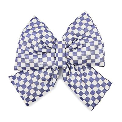 Violet Check Medium Bow