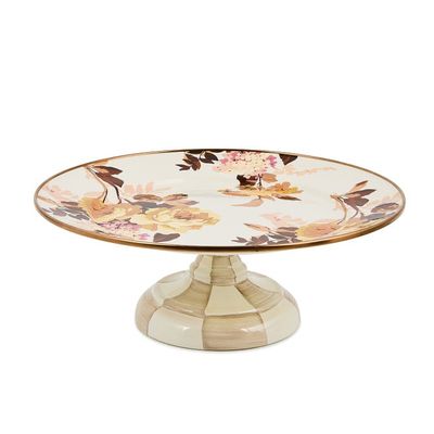 Wild Rose White Small Pedestal Platter