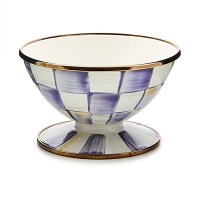 Violet Check Ice Cream Dish