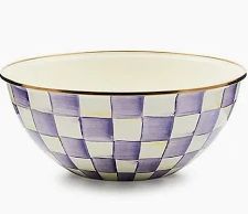 Violet Check Large Everyday Bowl