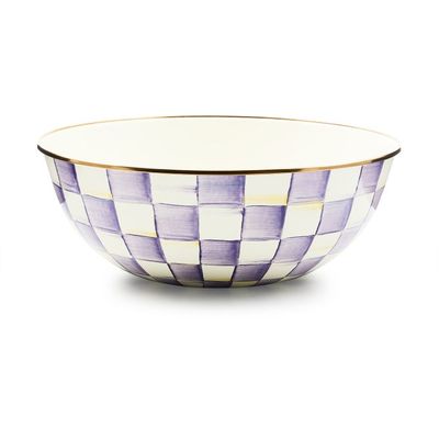 Violet Check Extra Large Everyday Bowl