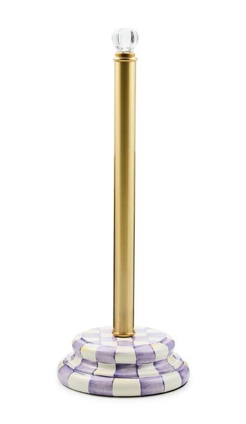 Violet Check Toilet Tissue Storage