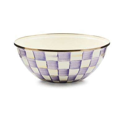 Violet Check Medium Everyday Bowl