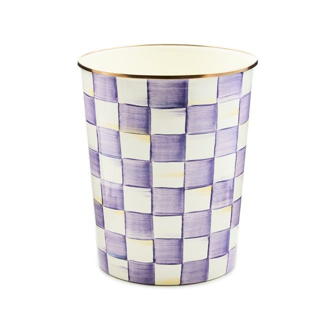 Violet Check Waste Bin