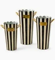 Courtly Stripe Flower Bucket