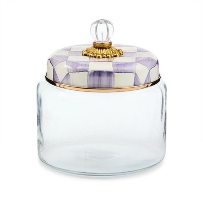 Violet Check Medium Kitchen Canister