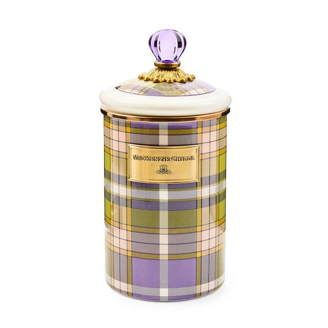 Tartan Violet Large Canister