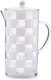 White Check Acrylic Pitcher