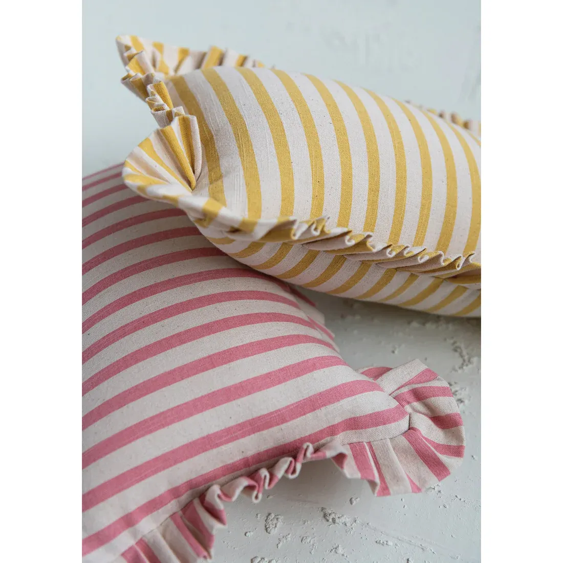 14"x9" Striped Lumbar Pillow