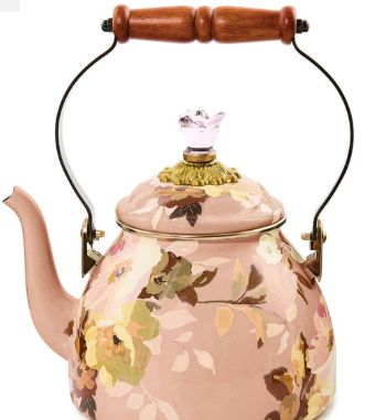 Wild Rose Mauve 2qt Tea Kettle