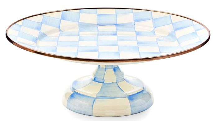 Sky Check Small Pedestal Platter