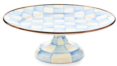 Sky Check Small Pedestal Platter