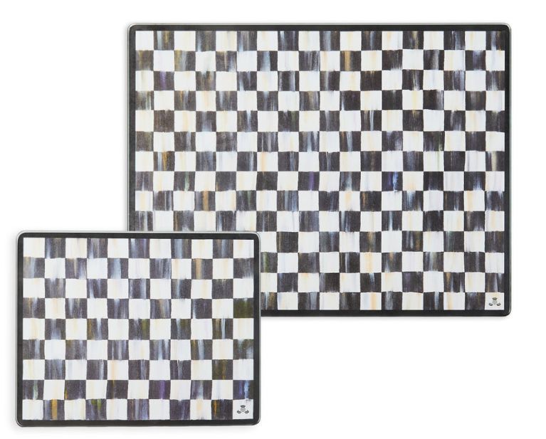 Courtly Check Glass Cutting Boards - Set of 2