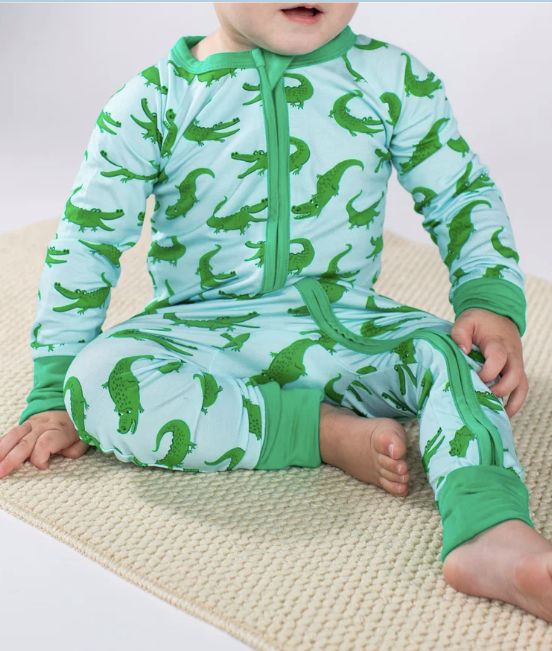 Blue Alligators LS Zip PJ