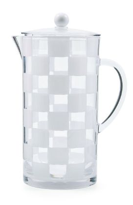 White Check Acrylic Pitcher