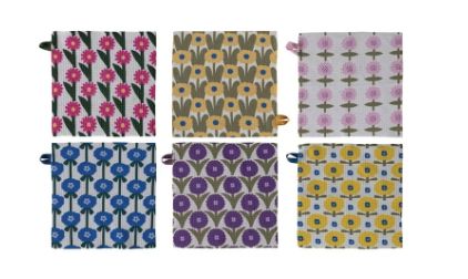 10.5" Sq Printed Recycled Microfiber Dishcloth