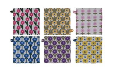 10.5" Sq Printed Recycled Microfiber Dishcloth