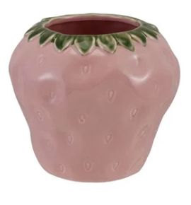 Hand-Painted Ceramic Strawberry Shaped Vase