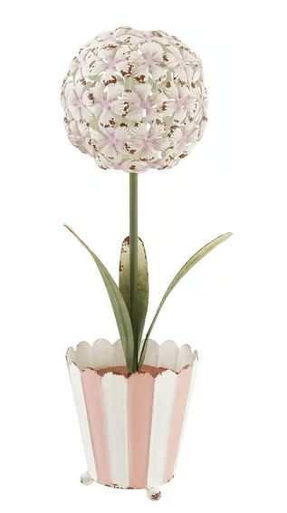Metal Vintage Reproduction Toleware Flower
