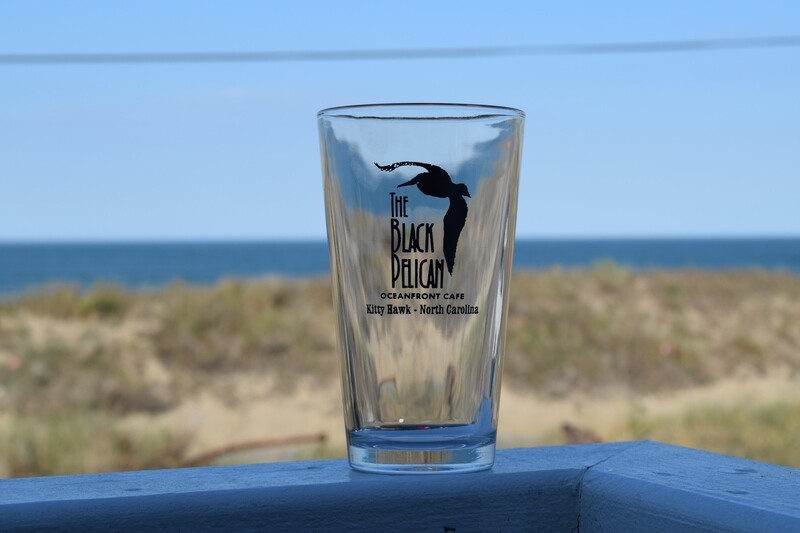 Black Pelican Pint Glass- 16oz