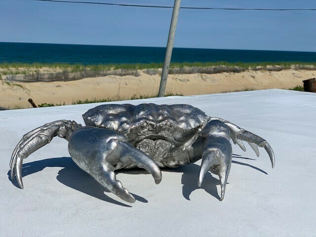 Silver Crab Statue