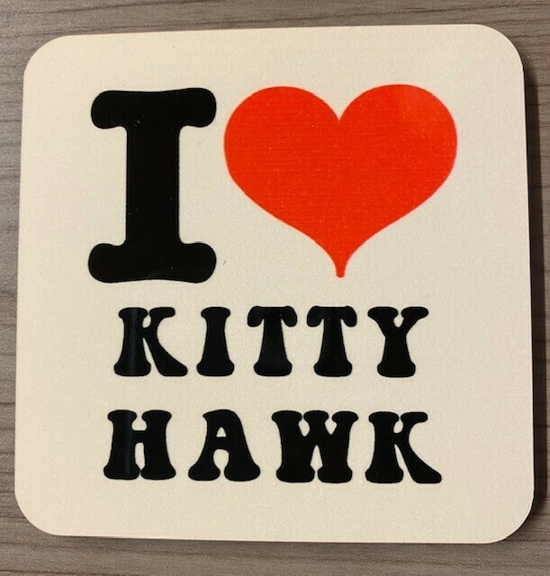 I HEART KITTY HAWK Coaster