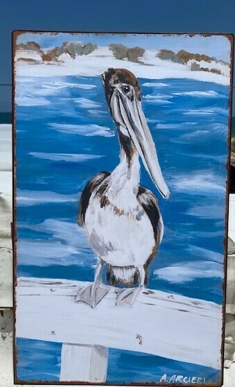 Iron Pelican Wall Art