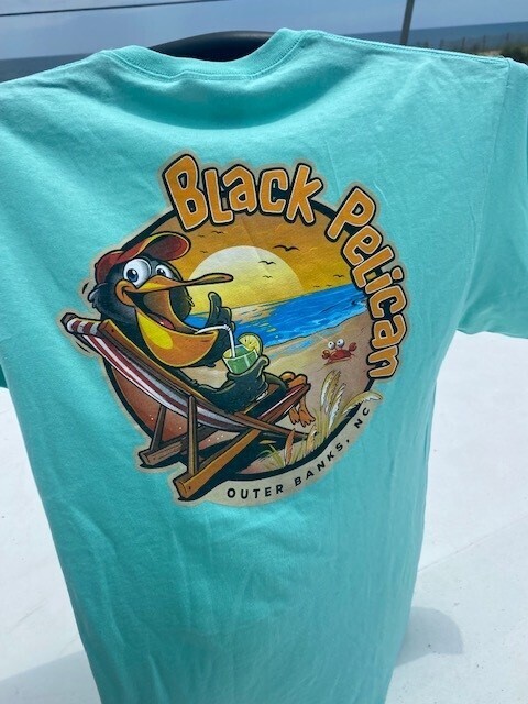 Pelican in a beach chair