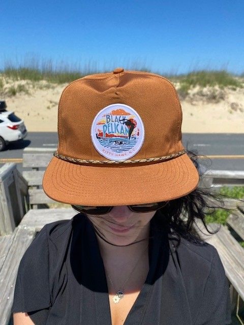 Black Pelican-Circle/Color Logo Hat, Color: Rust