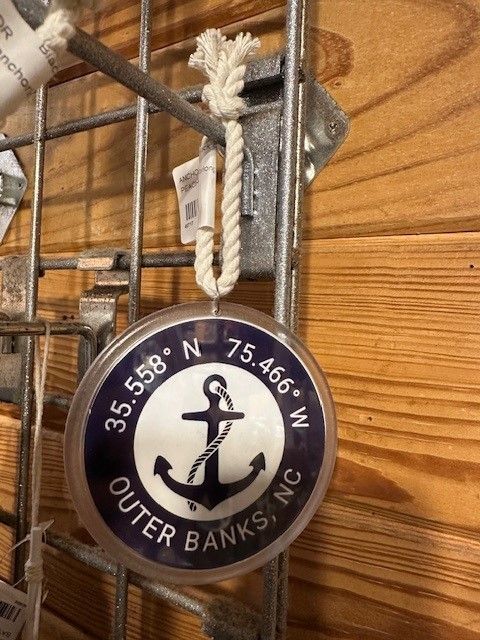 OBX Coordinates Anchor Ornament