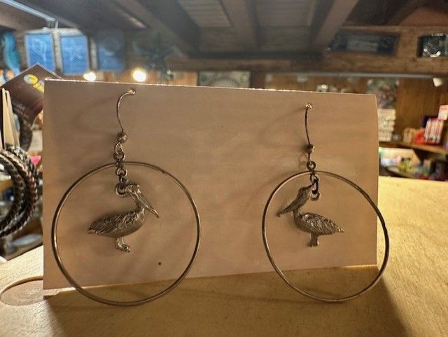 Pelican Hoop Earrings