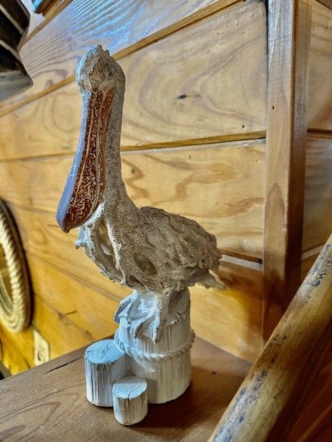 Coral Pelican Statue