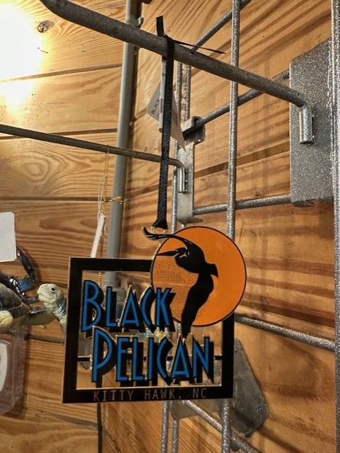 ​Traditional Black Pelican Logo Ornament