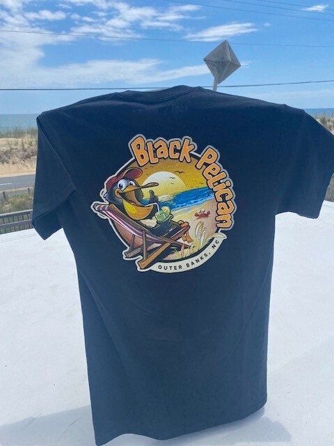 Pelican in a beach chair, Size: Small, Color: Black