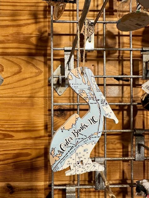 Wood Pelican Ornament Wood Pelican Ornament