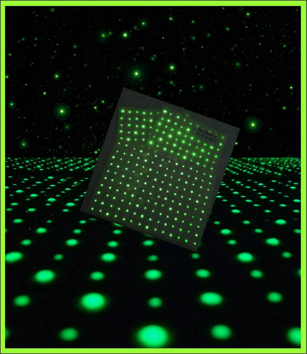Ultra Bright! Glow in the Dark Ceiling Stars -Extra Bright - Small stickers to make a realistic starry outer space wall or ceiling