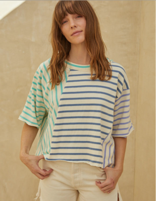 Mint/Blue Stripe T-shirt