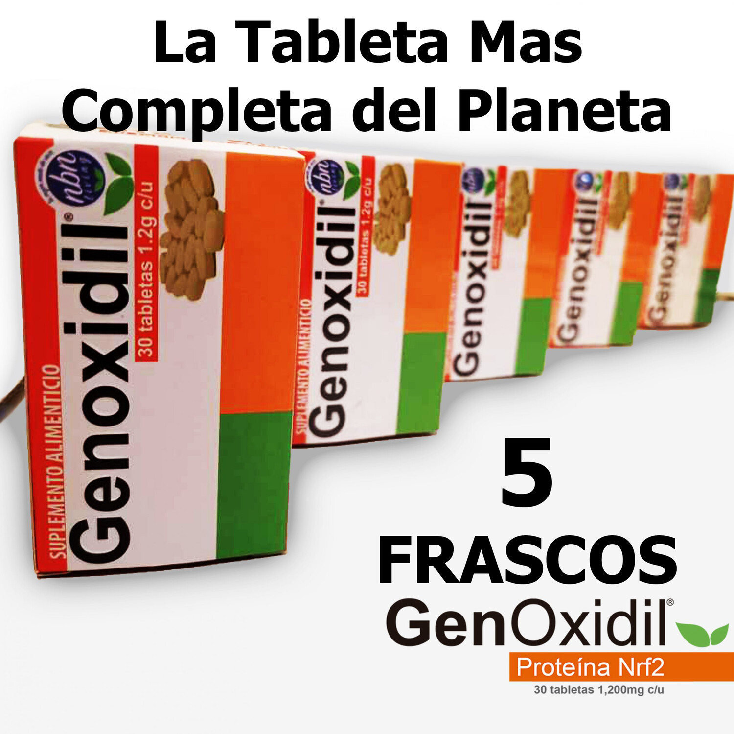 5 Frascos de Genoxidil es un Poderoso Antioxidante Proteína estimuladores Nrf2 (Envio GRATIS a todo Ecuador)