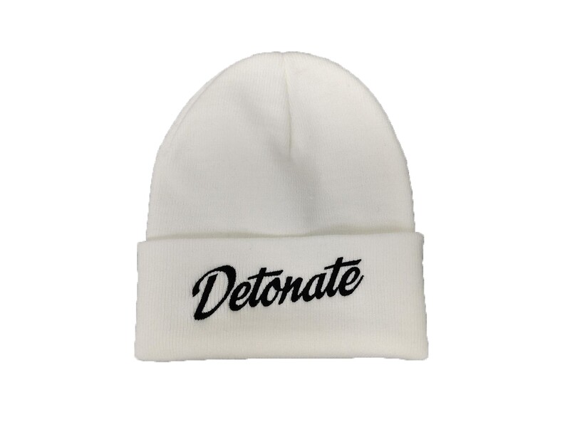 Detonate Vintage White Beanie