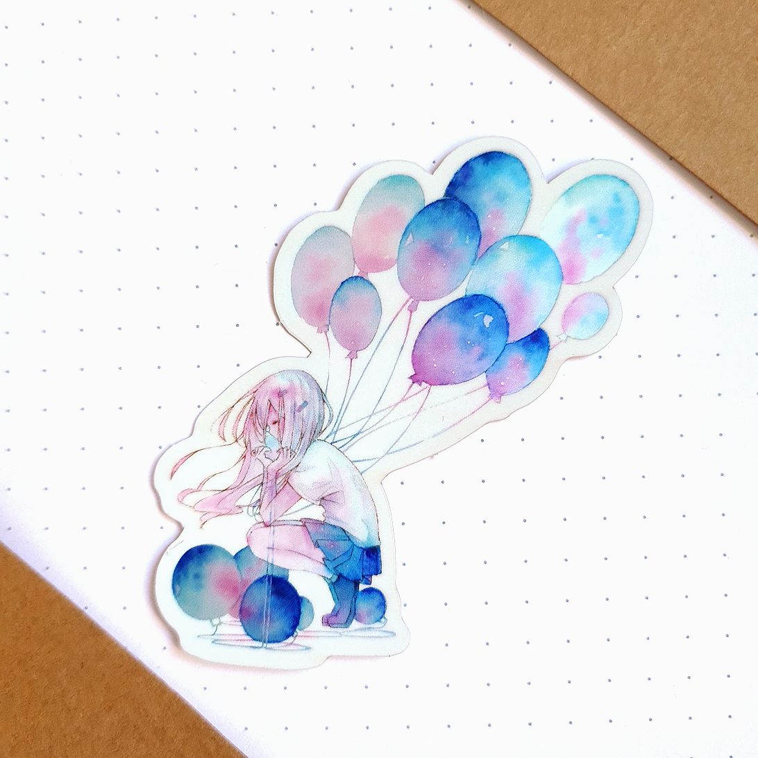 Holographic Matte Sticker "Trapped"