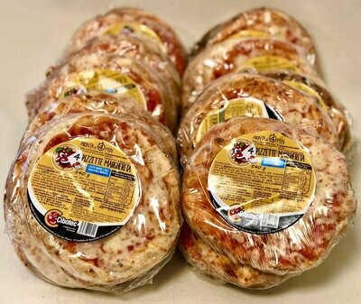 40 Pizzette di SECONDA SCELTA Margherita artigianali surgelate diametro 15 - 17cm (circa) 10x4 conf. da 540 gr.
