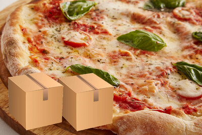 Combinazioni di 2 Scatole diverse di Pizze di SECONDA SCELTA. Spicchi o Pizzette