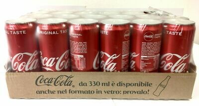 24 Lattine di CocaCola da 33cl